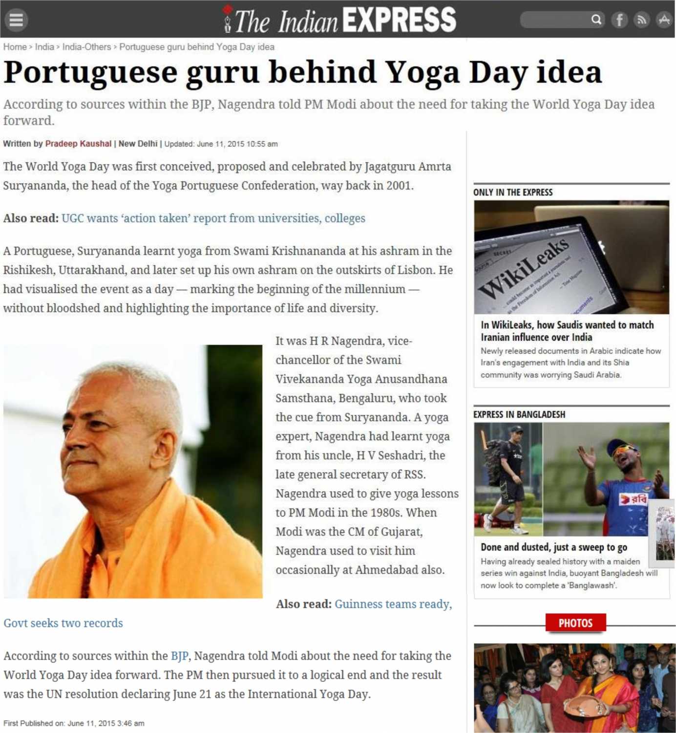 The Indian Express - 2015, June, 11th
