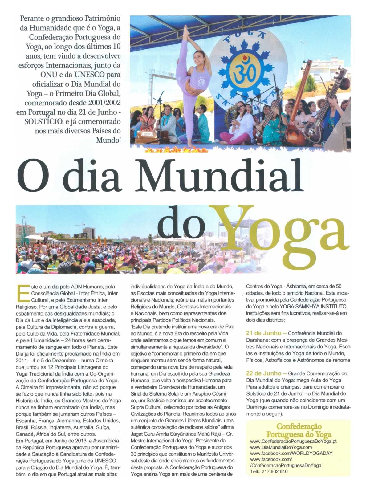 Imprensa - Dia Internacional do Yoga 2014
